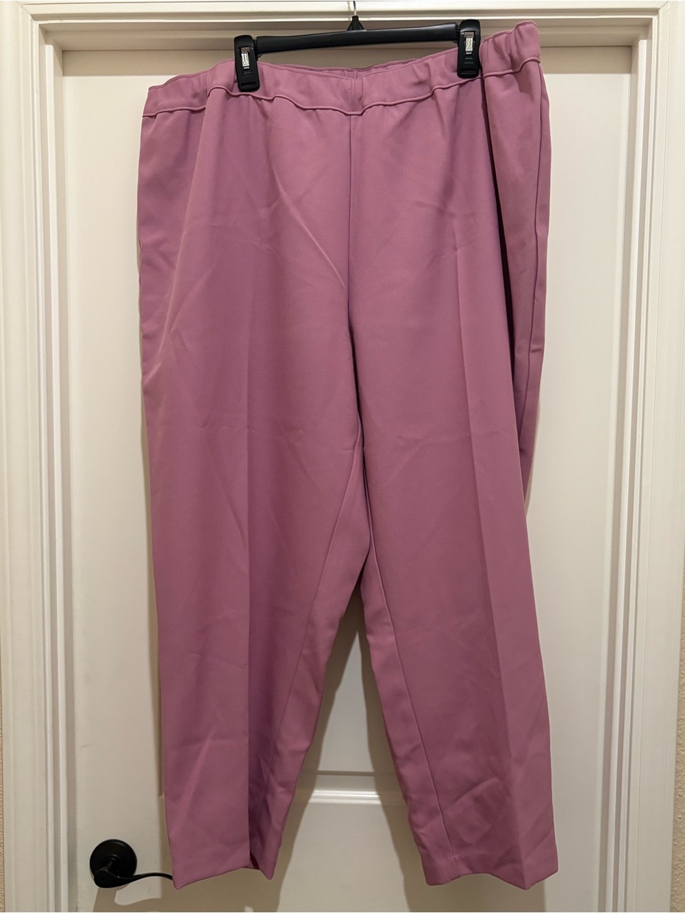 Plus Size Wide Leg Bend Over Pants Mauve Orchid 30WP